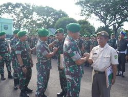 Penghormatan Tertinggi dari Korem 041/Gamas untuk Prajurit dan PNS Purnatugas